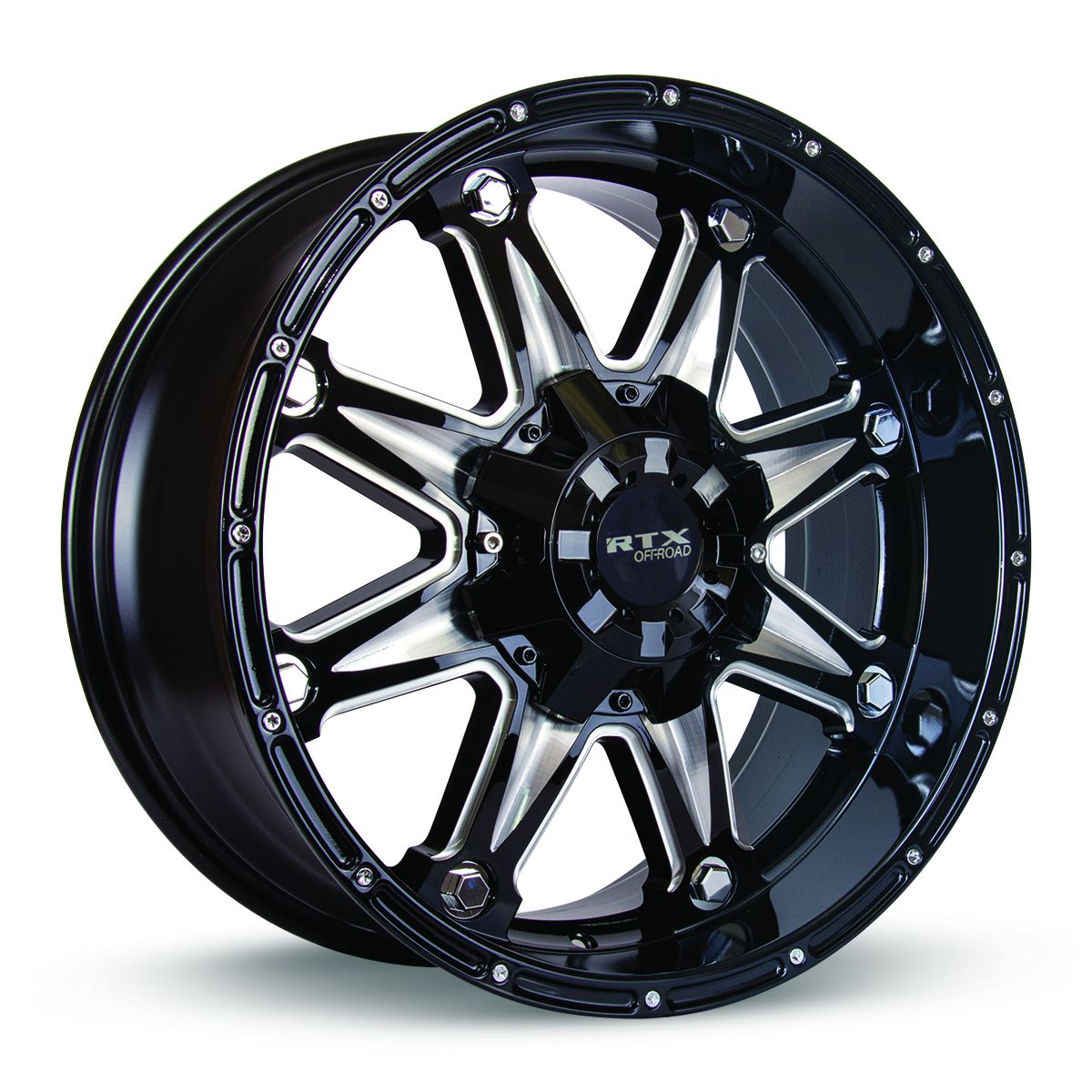Spine • Black with Milled Spokes • 20x9 6x139.7 ET10 CB106.1