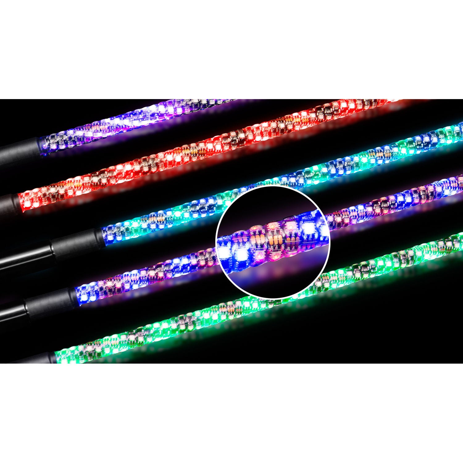 Boss WP4 - 48 Inch 360° RGB Led Wrapped Whip