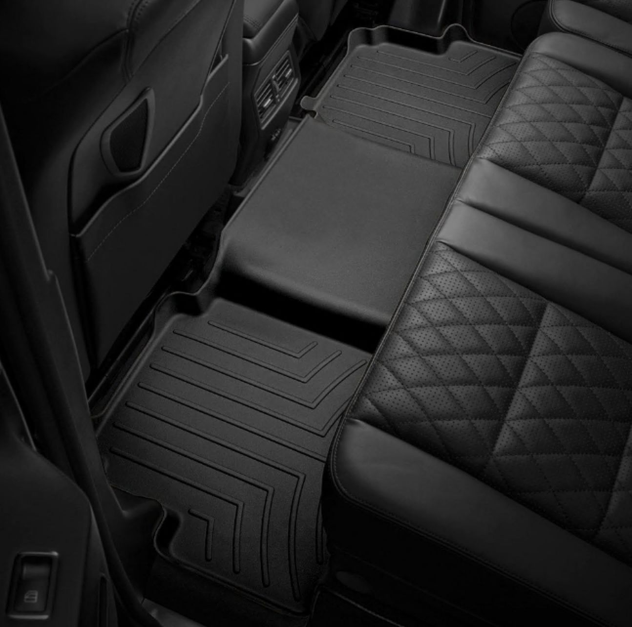 Weathertech® • 4411842 • FloorLiner • Molded Floor Liners • Black • Second Row • Maserati Levante 17-22 without Four-Climate Air Conditioning System