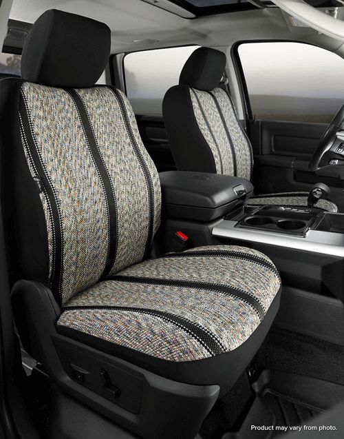FIA® • TRS401 BLACK • Wrangler Series Solid • “Authentic Saddle Blanket” custom fit truck seat covers with solid color