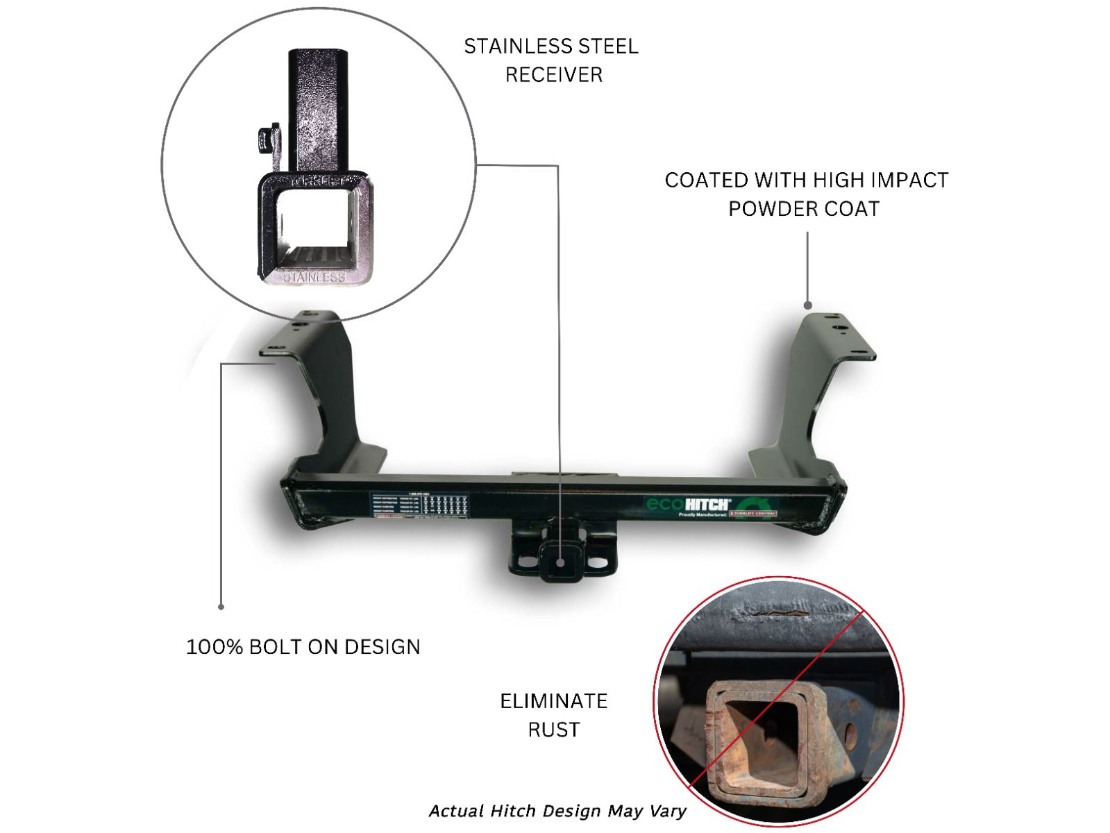 Torklift® • X6038S • EcoHitch • Stainless Steel Trailer Hitches  • Ford Escape Plug-In Hybrid 22-23