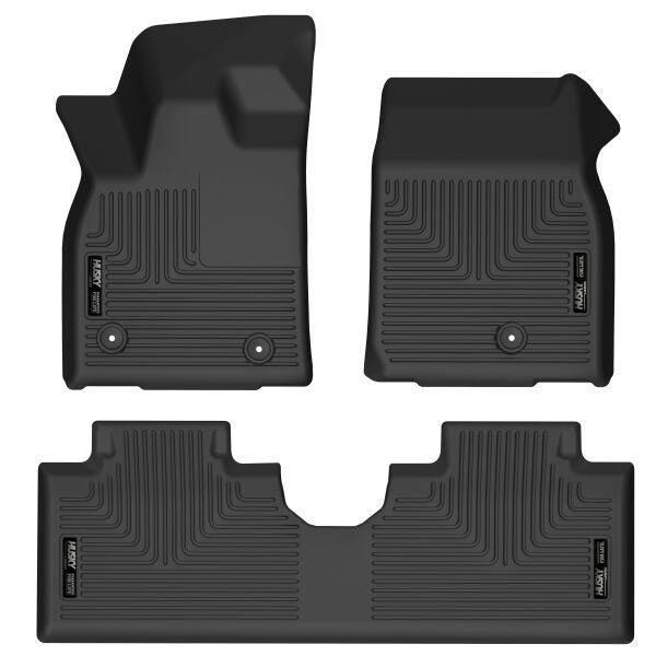 Husky Liners® • 95071 • WeatherBeater • Floor Liners • Black • Front & 2nd row • Ford Mustang Mach-E 21 Front &amp; 2nd row