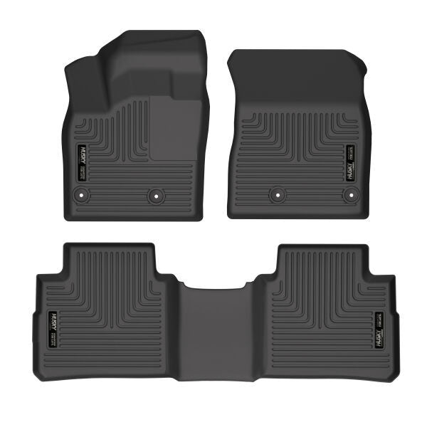 Husky Liners® • 95081 • WeatherBeater • Floor Liners • Black • Front & 2nd row • Nissan Rogue 21-22