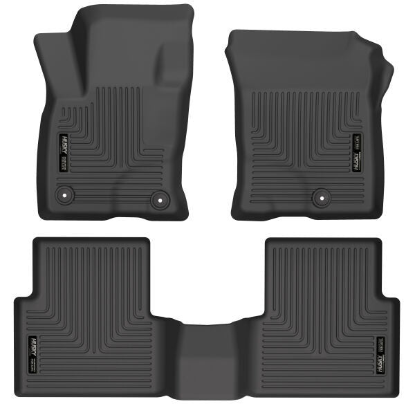 Husky Liners® • 95341 • WeatherBeater • Floor Liners • Black • Front & 2nd row • Ford Bronco Sport 21-22