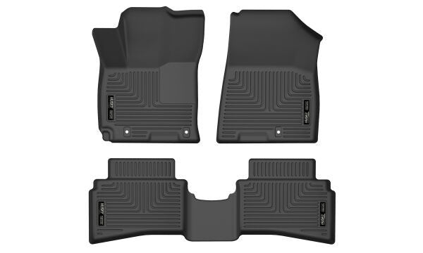 Husky Liners® • 96691 • WeatherBeater • Floor Liners • Black • Front & 2nd row • Hyundai Venue 20-22
