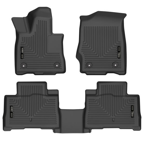 Husky Liners® • 99331 • WeatherBeater • Floor Liners • Black • Front & 2nd row • Lincoln Aviator 20-21